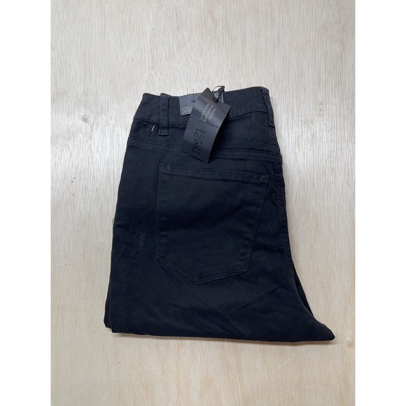 Rue21 Women Black High Rise Sz 12 Ankle Jegging Jeans Stretch Ripped Legs - Picture 1 of 9